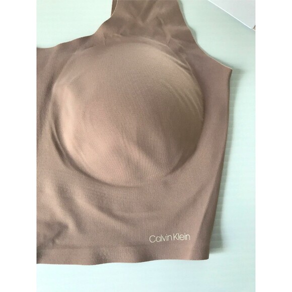 Calvin Klein Invisibles Bra Scoop Neck Lightly Lined Mocha XS - Picture 3 of 8